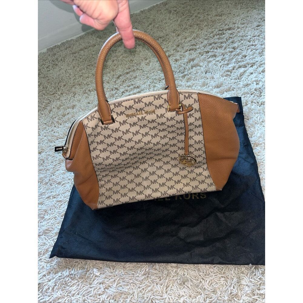 Michael Kors Nolita Satchel in the signature "MK" pattern Medium